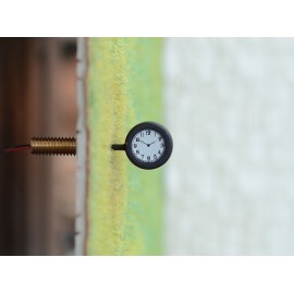 2 x HO scale modern station platform wall clock led street lights illuminated